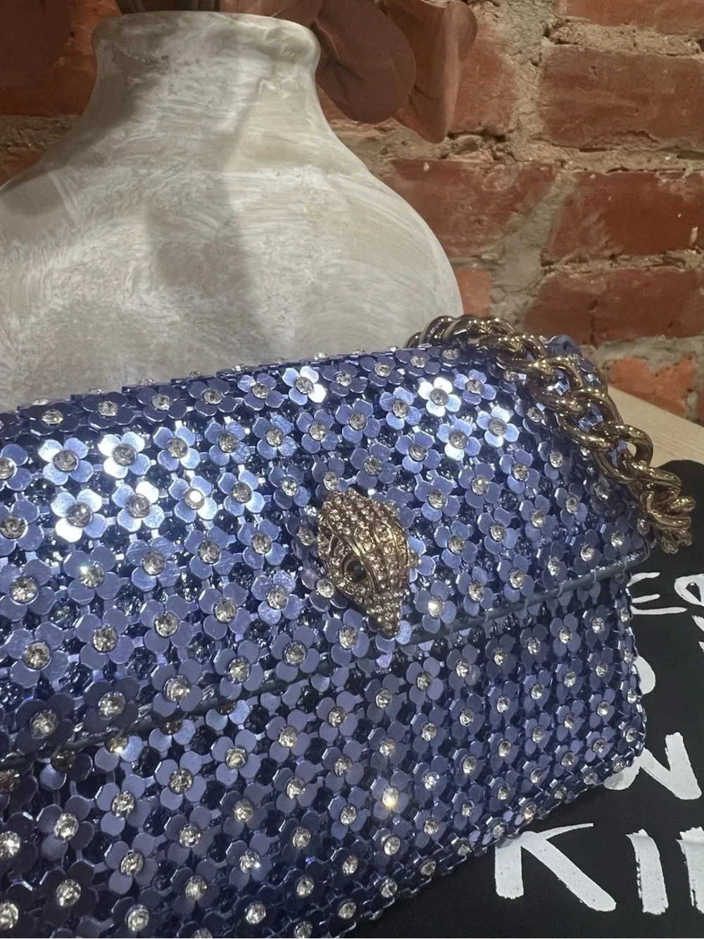 NWT Kurt Geiger Mini Crystal Flower Party Crossbody Bag - Picture 8 of 13